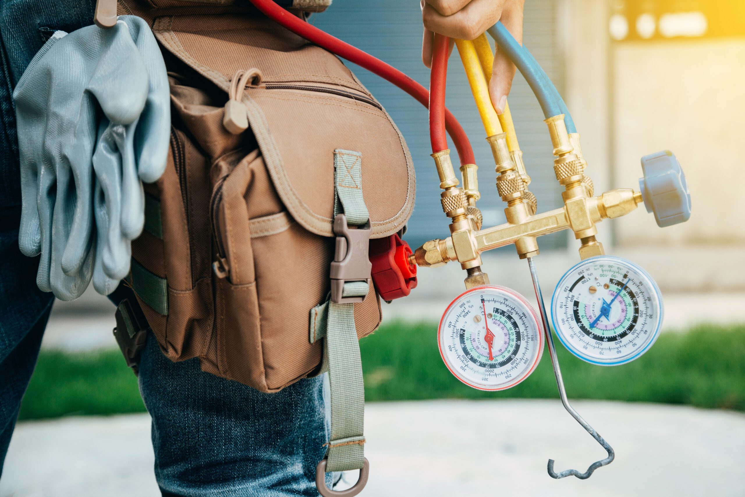 Technician Holding a Tools